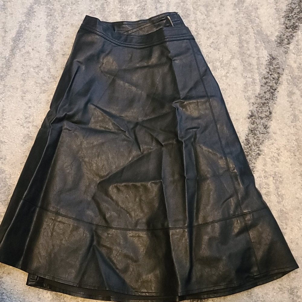 Faux leather skirt